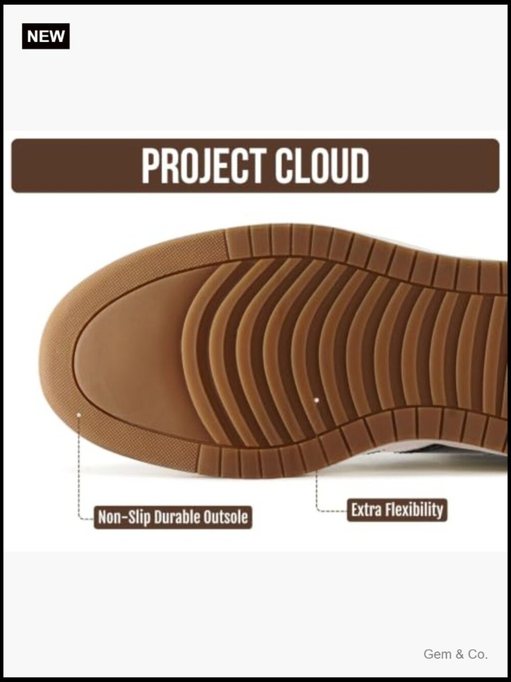 Platform Sneakers, Lightweight Memory Foam, Non-Slip, Lace-Up, Water Resistant - Picture 5 of 7